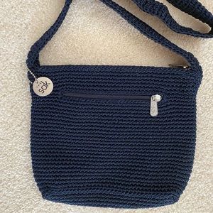 The Sak Navy Blue Crochet Crossbody  *excellent condition*